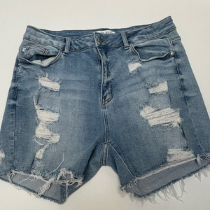 Judy Blue April High-Waist. Destroyed Distressed Jean‎ Shorts 2XL Style# 150058